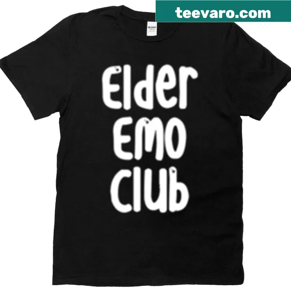 Elder Emo Club T-shirt with retro typography design