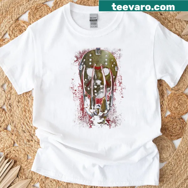 Horror-themed shirt featuring Freddy and Jason's masks and claws
