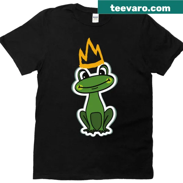 Charming Frog King t-shirt with a frog wearing a crown