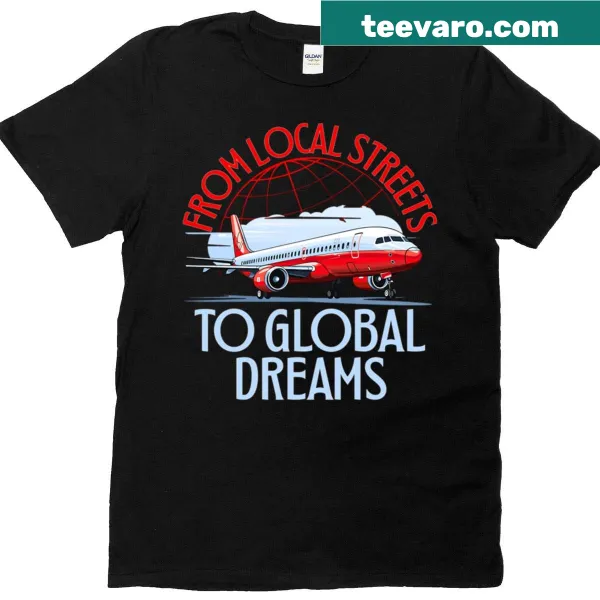 Inspirational travel-themed t-shirt with a motivational quote