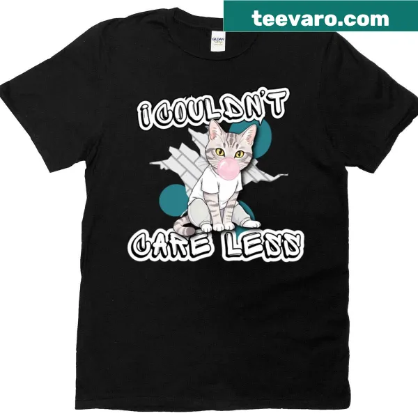 Funny cat t-shirt with sarcastic phrase about attitude