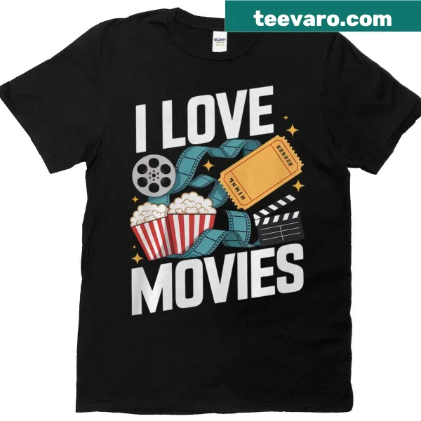 Film reel design T-shirt expressing a love for movies