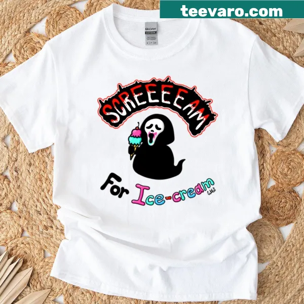 Humorous ice cream man graphic T-shirt for casual wear