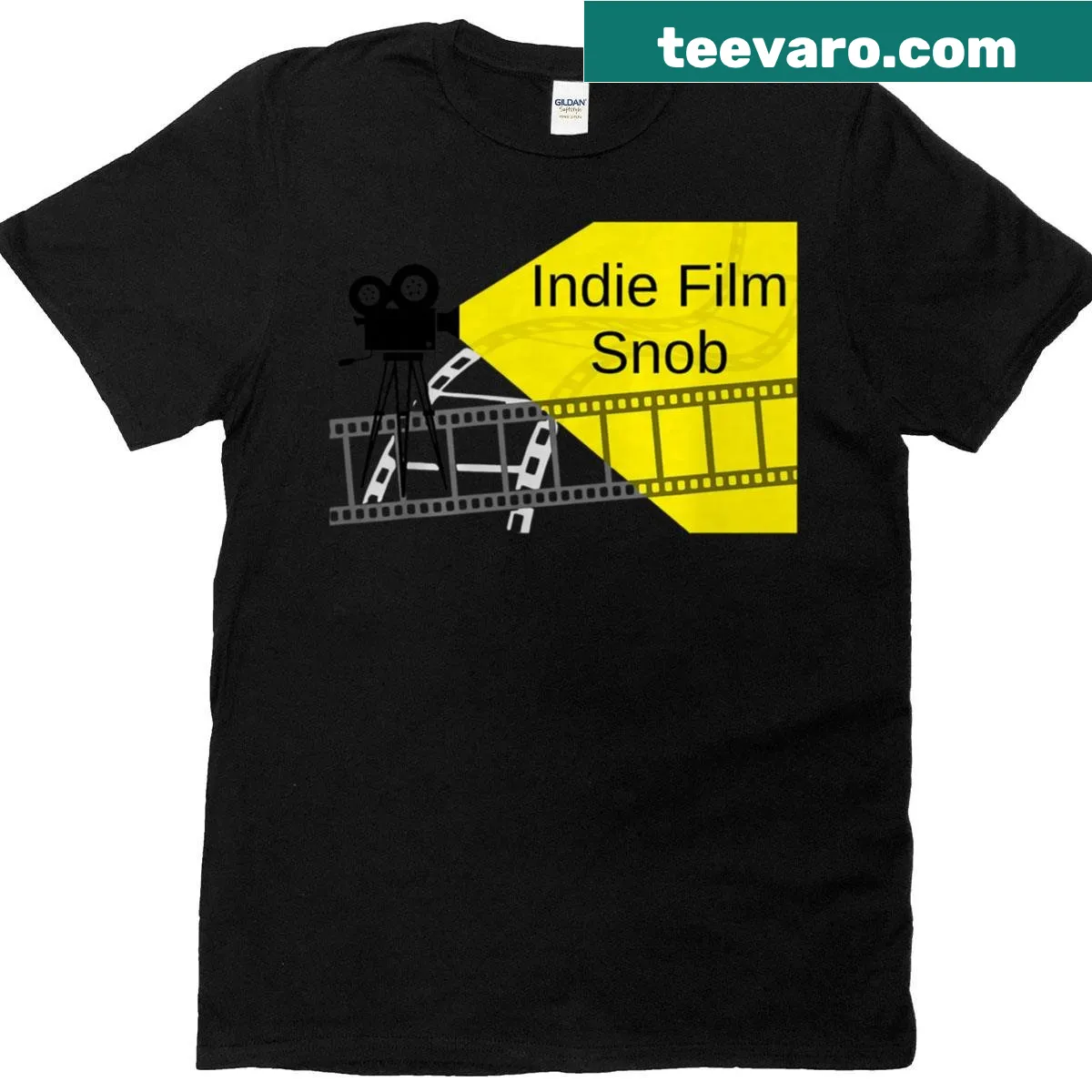 T-shirt for indie film lovers with text that says Indie Film Snob — on a men's t-shirt