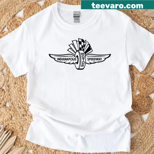 Black logo shirt celebrating the Indy 500 race