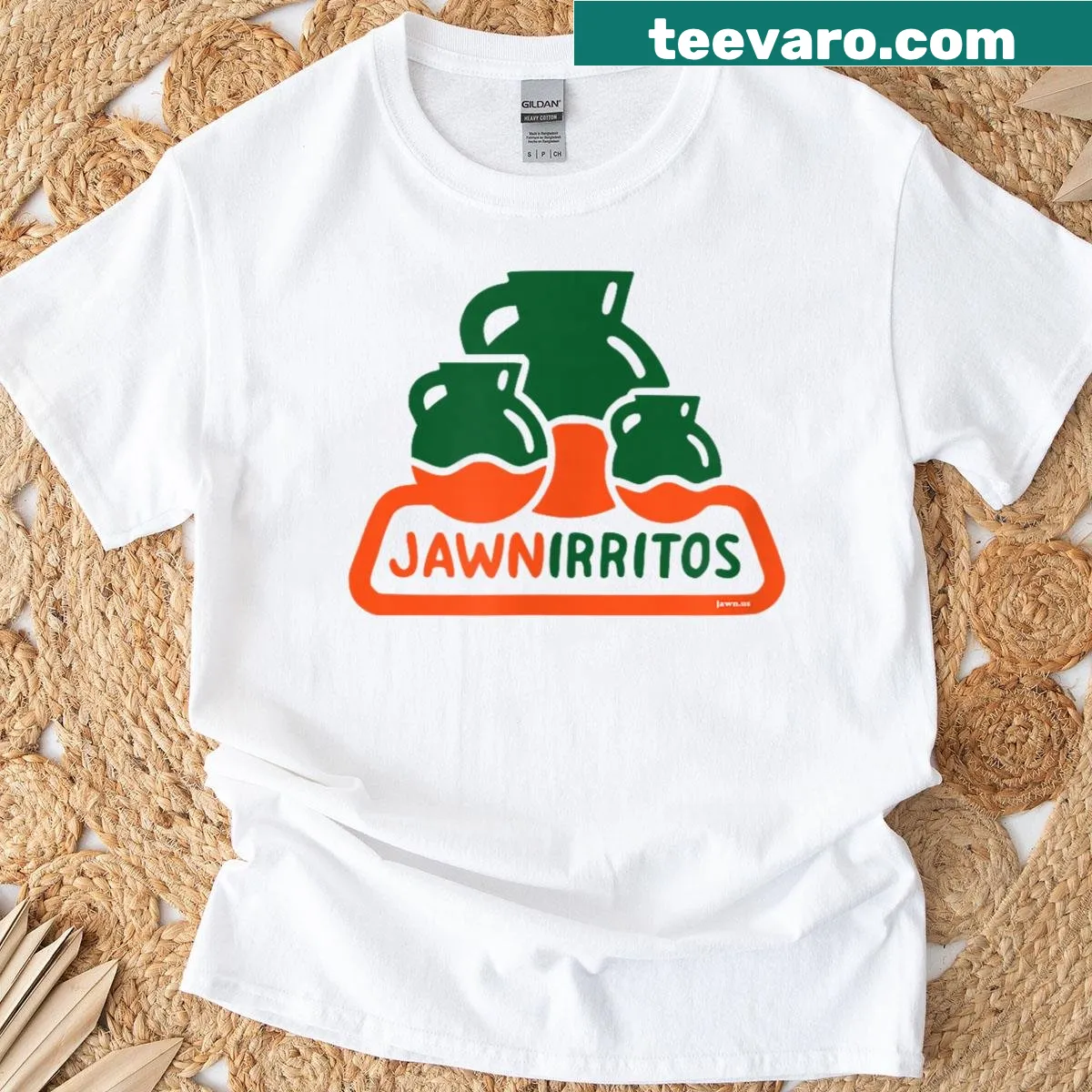 Philly drink flavors logo t-shirt — on a men's t-shirt