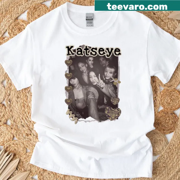 Y2K-inspired T-shirt with K-pop group collage design