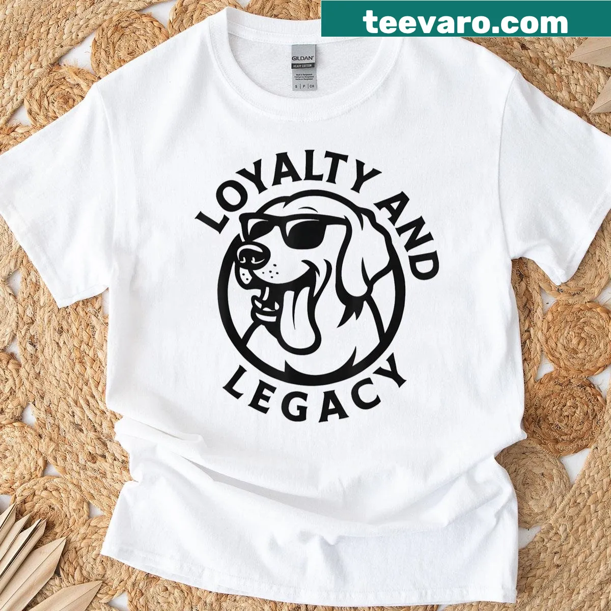 Dog logo illustration on a t-shirt for pet enthusiasts — on a men's t-shirt