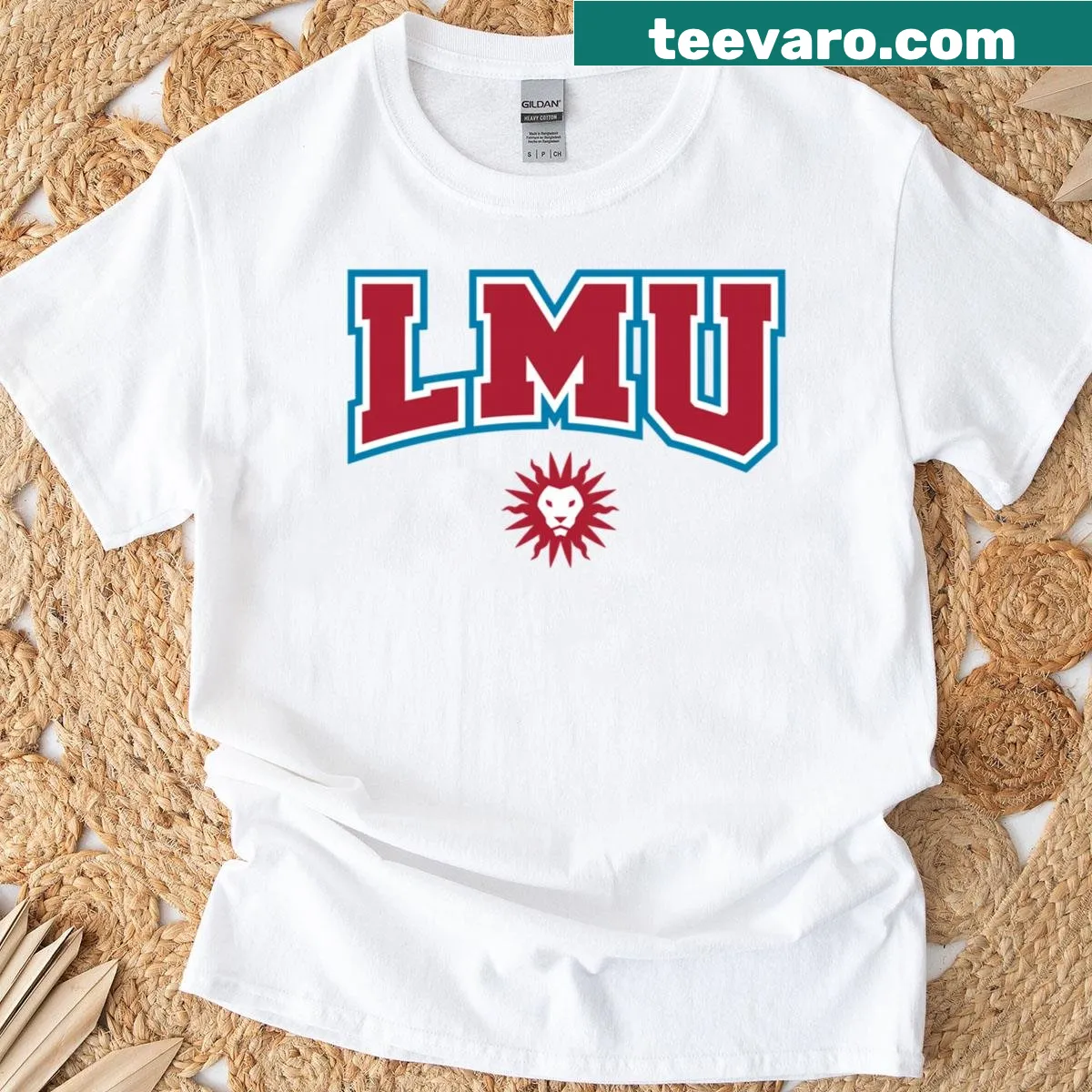 Loyola Marymount University Lions Arch logo t-shirt — on a men's t-shirt
