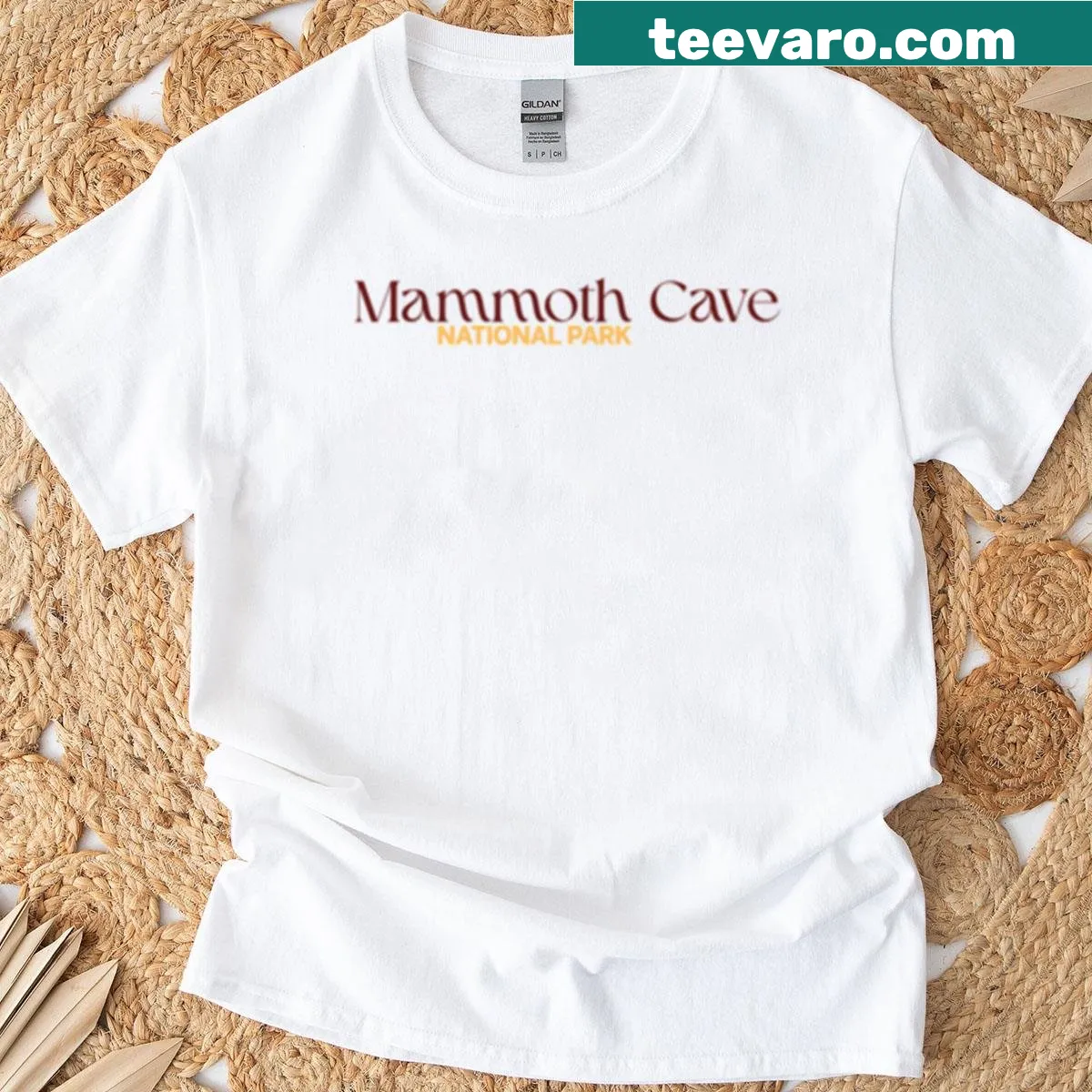Illustration of Mammoth Cave National Park on a T-shirt — on a men's t-shirt