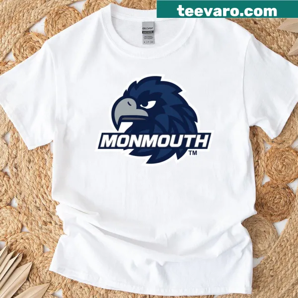 Monmouth University Hawks logo on t-shirt