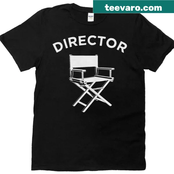 Illustration of a director's chair on a filmmaker t-shirt