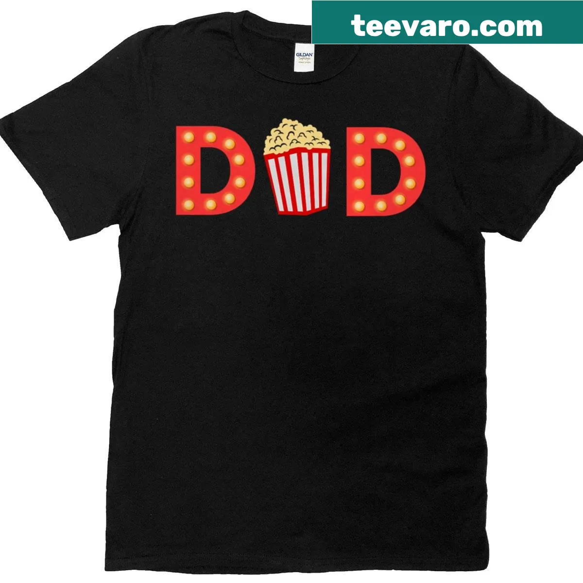 Movie-themed T-shirt for dads featuring playful design for birthday celebrations — on a men's t-shirt