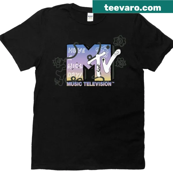 90s MTV logo T-shirt with a hand-drawn design.