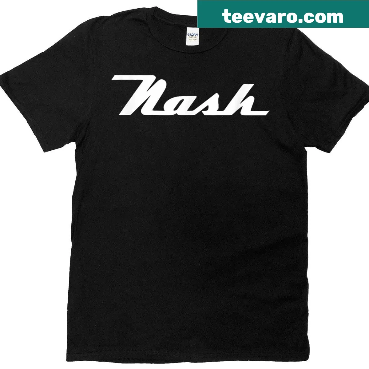 Vintage Nash Motor Company logo T-shirt celebrating classic cars. — on a men's t-shirt