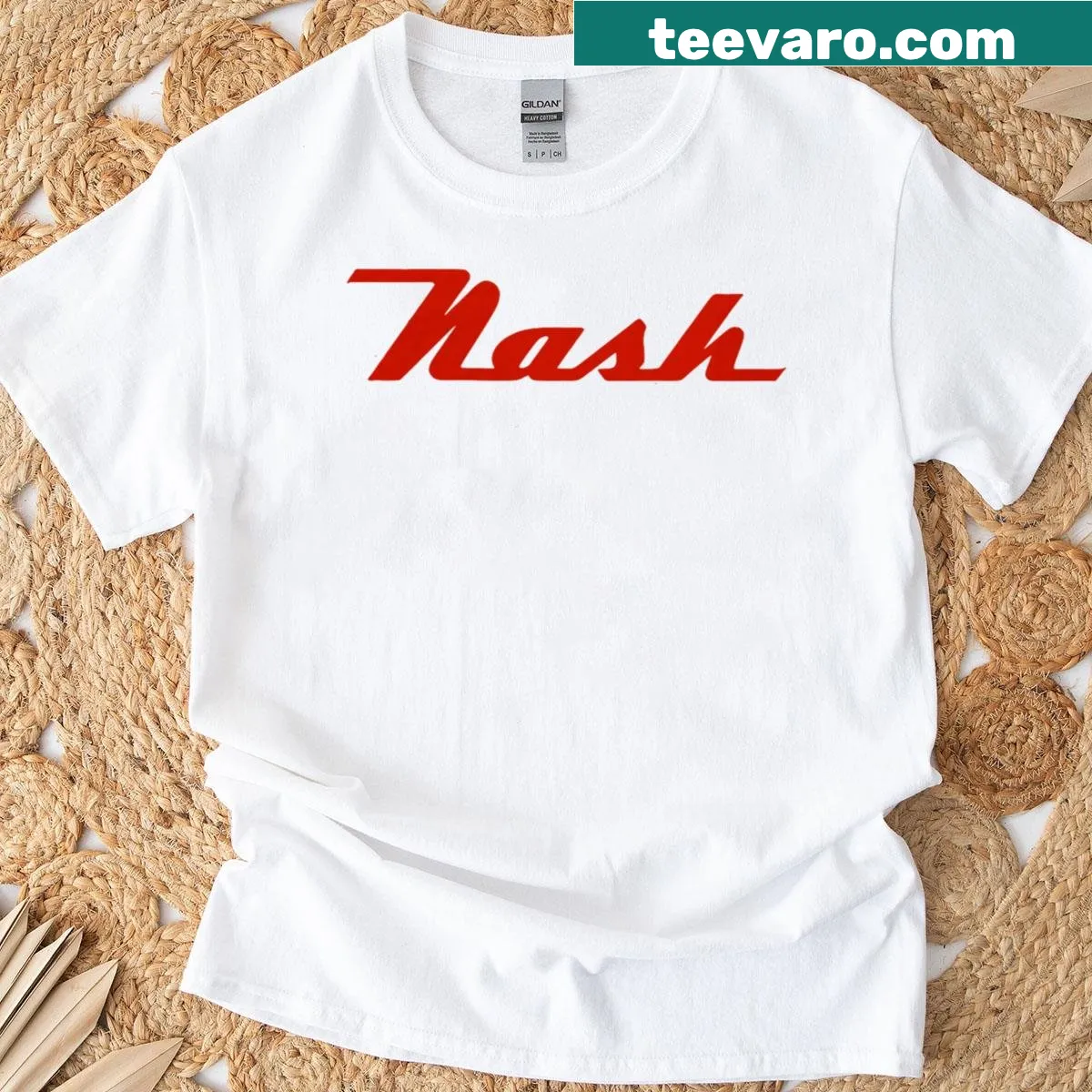 Vintage Nash Motor Company logo on a T-shirt — on a men's t-shirt