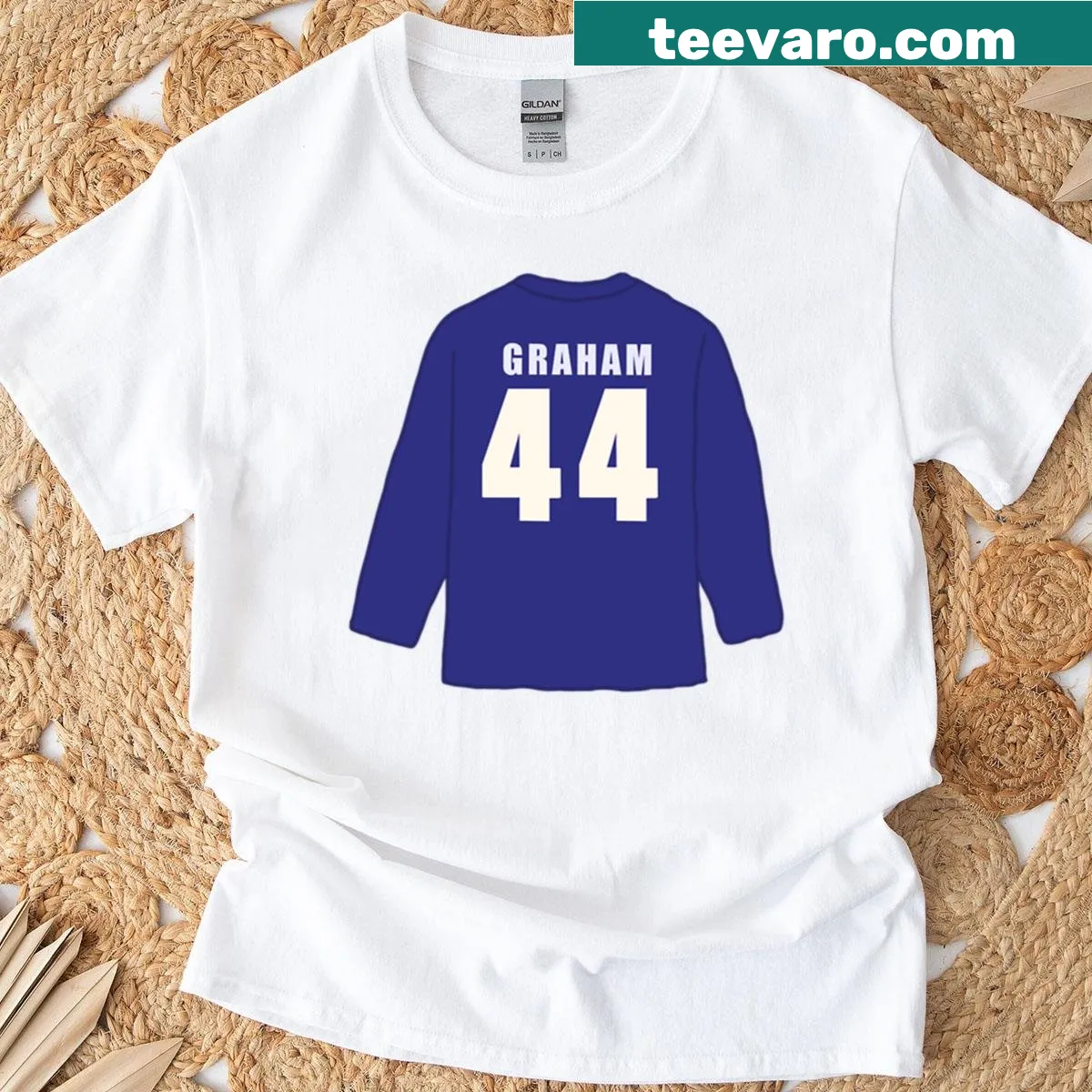 Off Campus Movie T-shirt with humorous Garrett Graham phrase — on a men's t-shirt