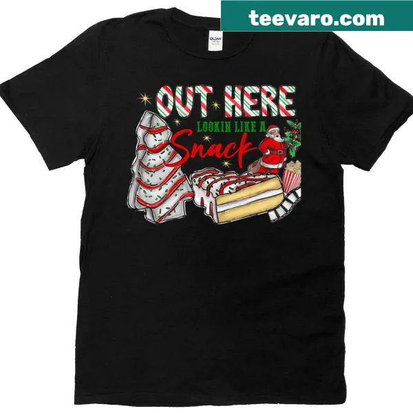 T-shirt with a humorous Christmas cake meme graphic