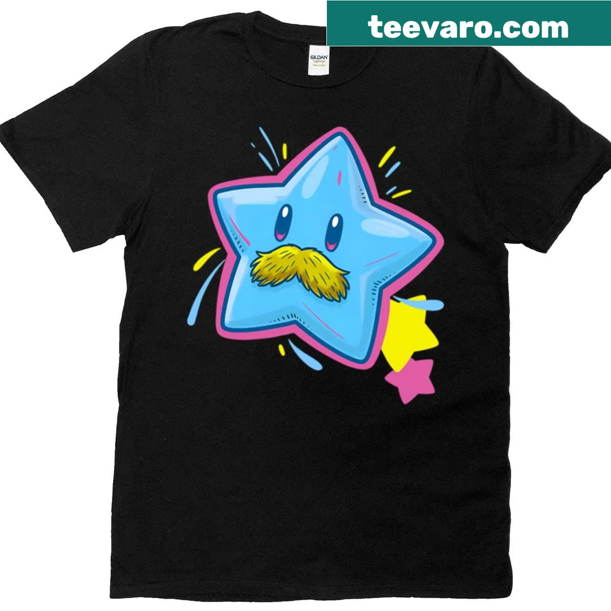 Paper Mario themed shirt featuring Kalmar with pansexual pride elements — on a men's t-shirt