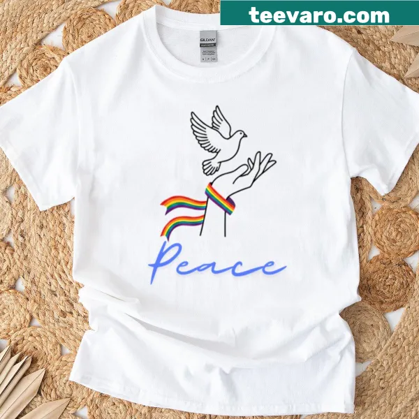 Inspirational dove graphic T-shirt symbolizing peace