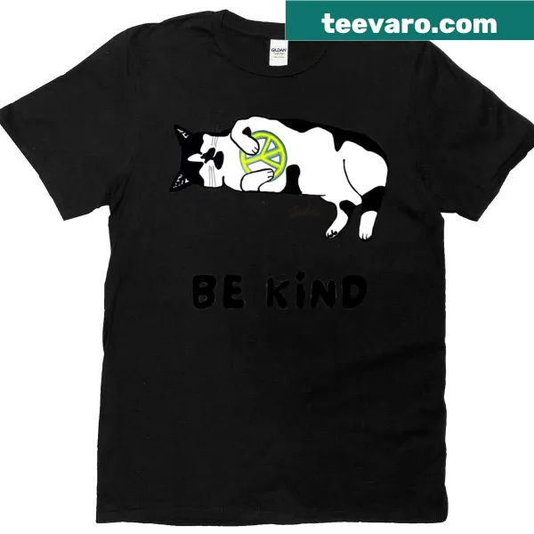 Humorous T-shirt with 'Be Kind' text in playful typography