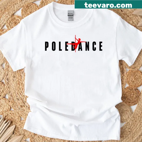 Pole dance logo fitness shirt with a playful design