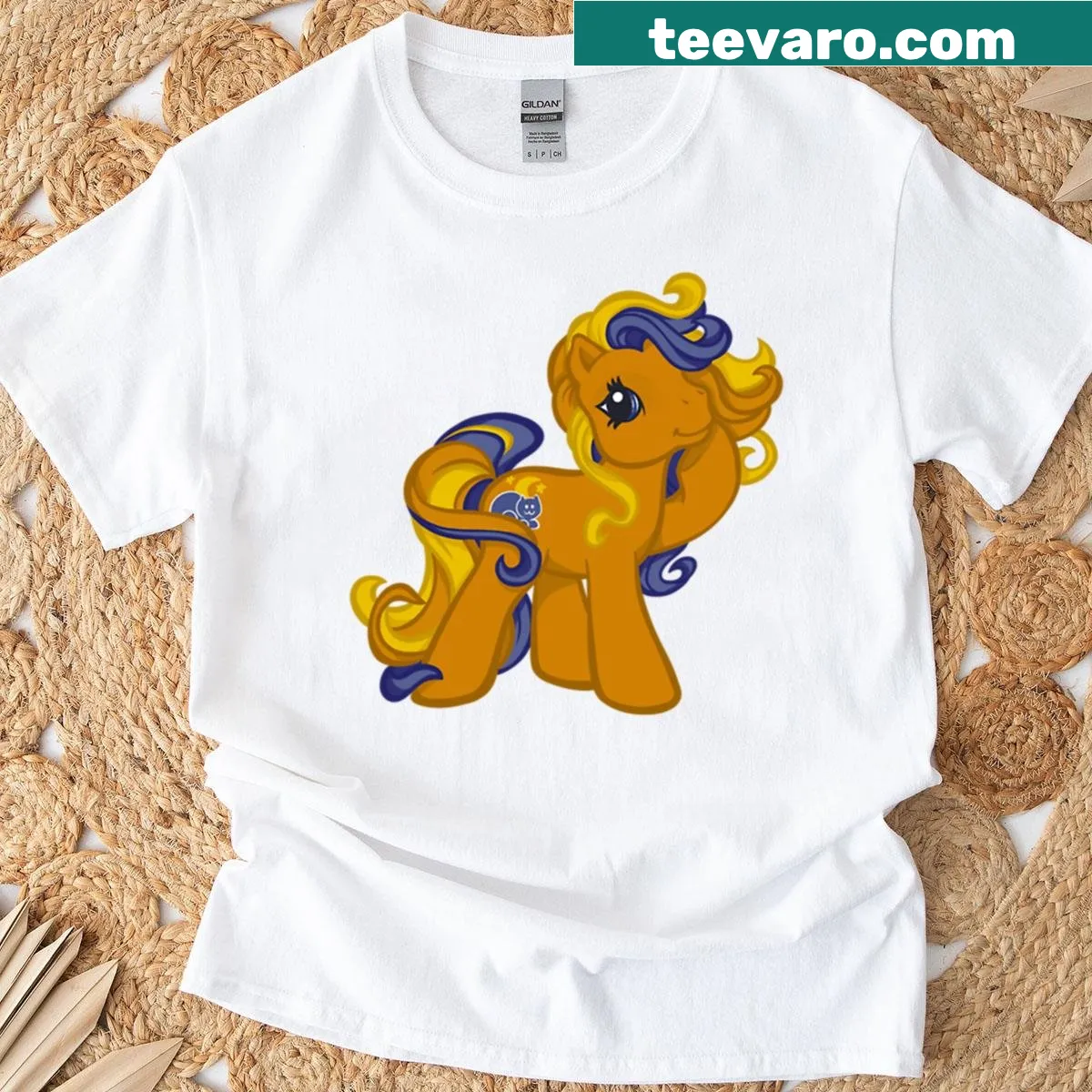 T-shirt featuring a whimsical illustration of a pumpkin tart — on a men's t-shirt
