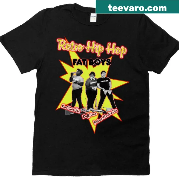 Retro T-shirt paying tribute to hip-hop group Fat Boys