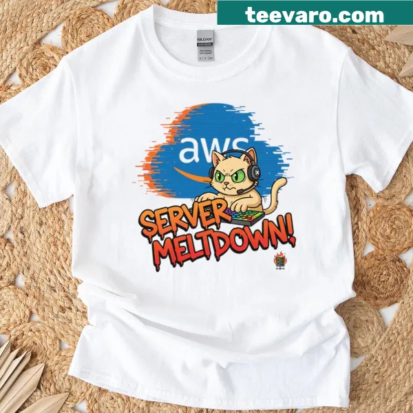 Funny cat graphic depicting a server meltdown