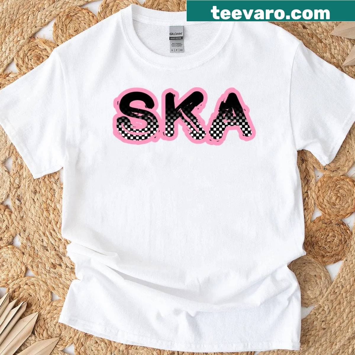Ska logo design t-shirt for music lovers — on a men's t-shirt