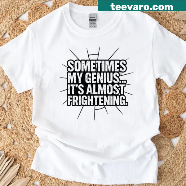T-shirt featuring an edgy quote by Jeremy Clarkson about genius