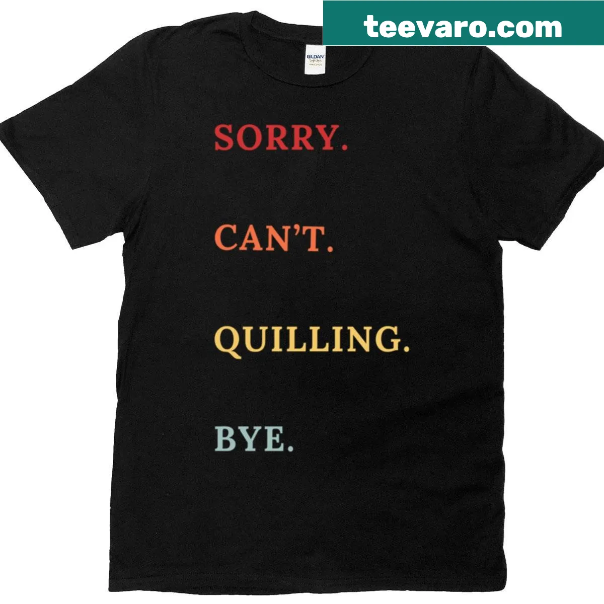 Retro T-shirt for quilling lovers with funny text — on a men's t-shirt