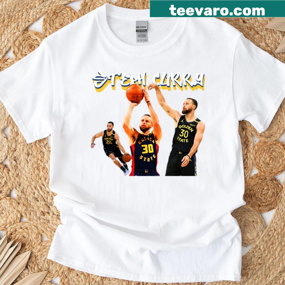 T-shirt celebrating Steph Curry as the greatest shooter — on a men's t-shirt