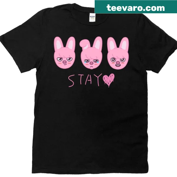 Illustration of Skzoo Dwaekki character on a t-shirt