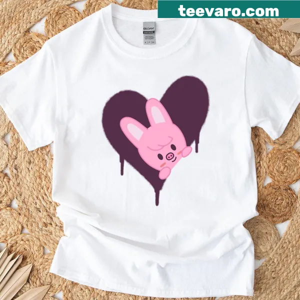 Illustrated Dwaekki character T-shirt celebrating Stray Kids Changbin