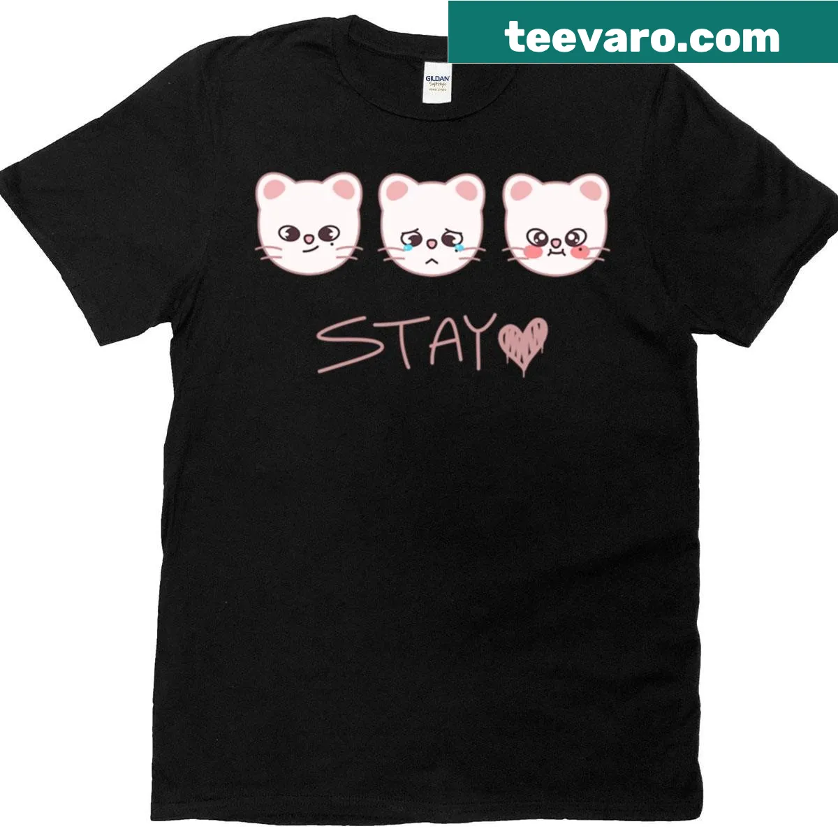 Stray Kids Hyunjin graphic T-shirt with fun typography — on a men's t-shirt
