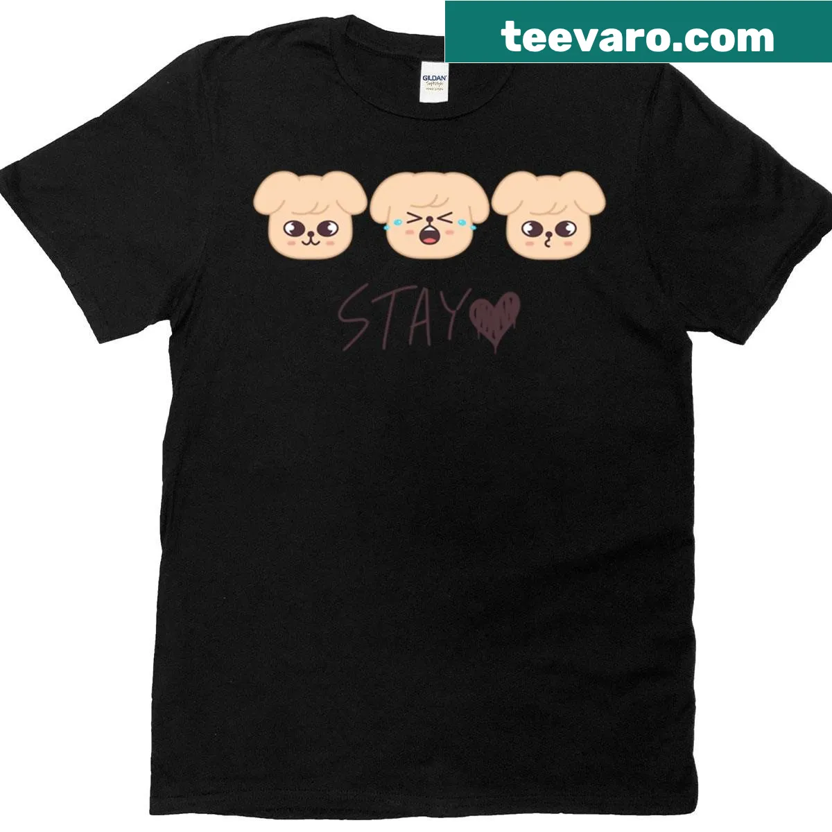 Illustration of Skzoo Puppym character on a t-shirt — on a men's t-shirt