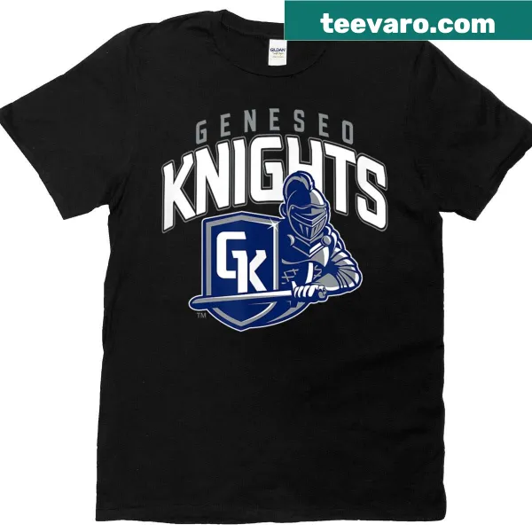 SUNY Geneseo Knights logo graphic T-shirt.