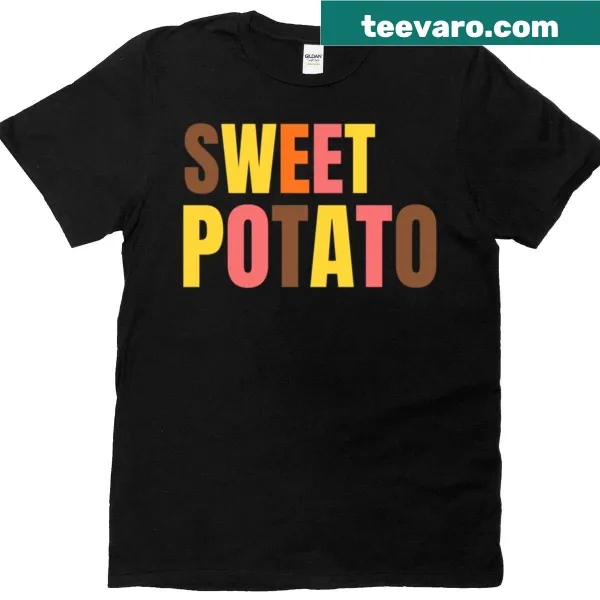 Funny illustration of sweet and grouchy potatoes for Thanksgiving