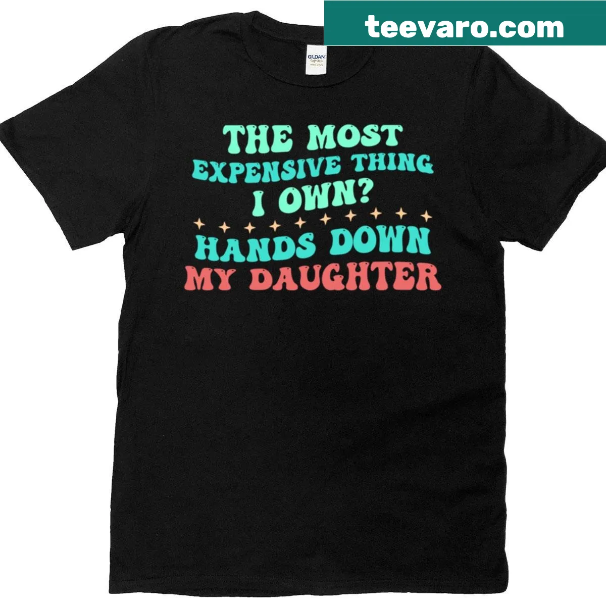 T-shirt celebrating parenthood with heartfelt text — on a men's t-shirt