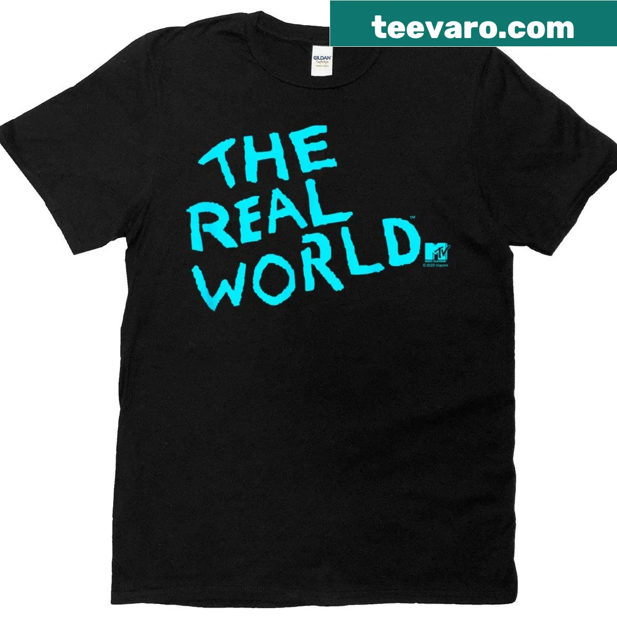 Vintage logo t-shirt for The Real World reality TV show — on a men's t-shirt