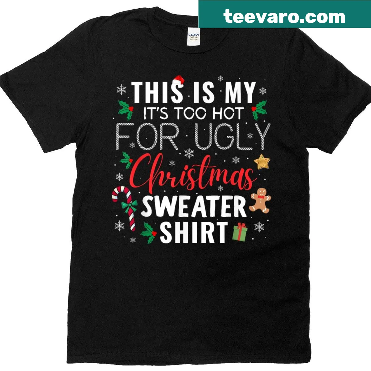 Funny Christmas t-shirt with humorous holiday slogan — on a men's t-shirt