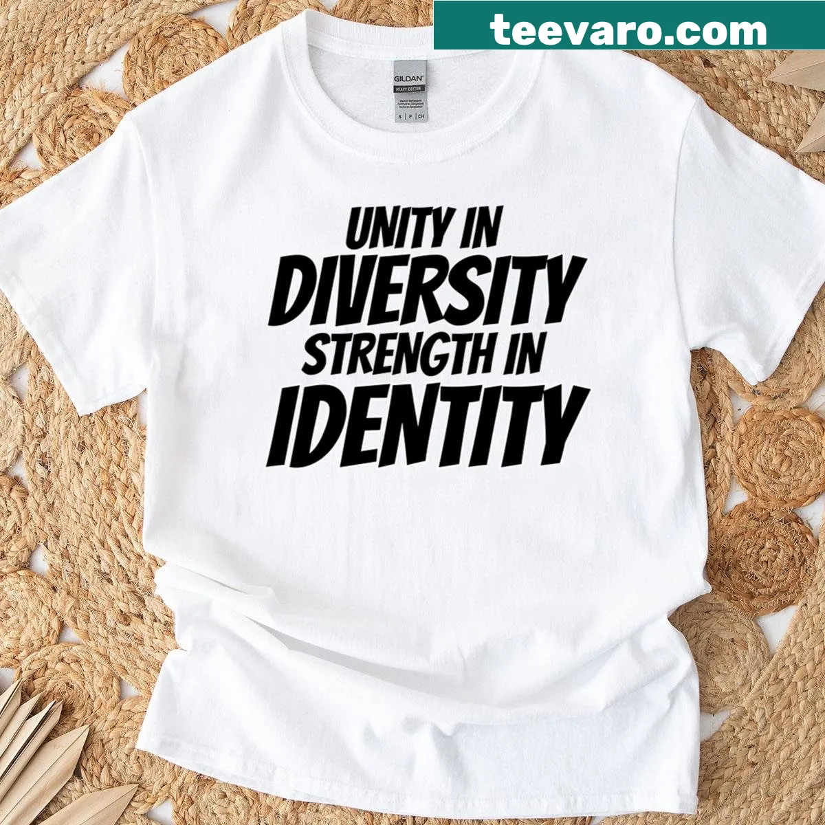 Unity in diversity culture T-shirt — on a men's t-shirt