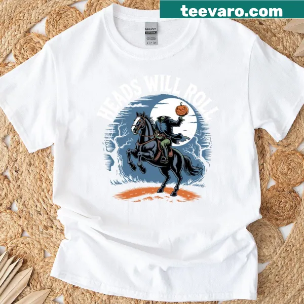 Vintage-style Headless Horseman graphic on a T-shirt