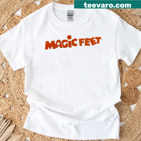 Cartoon vintage dancing feet graphic on a whimsical t-shirt
