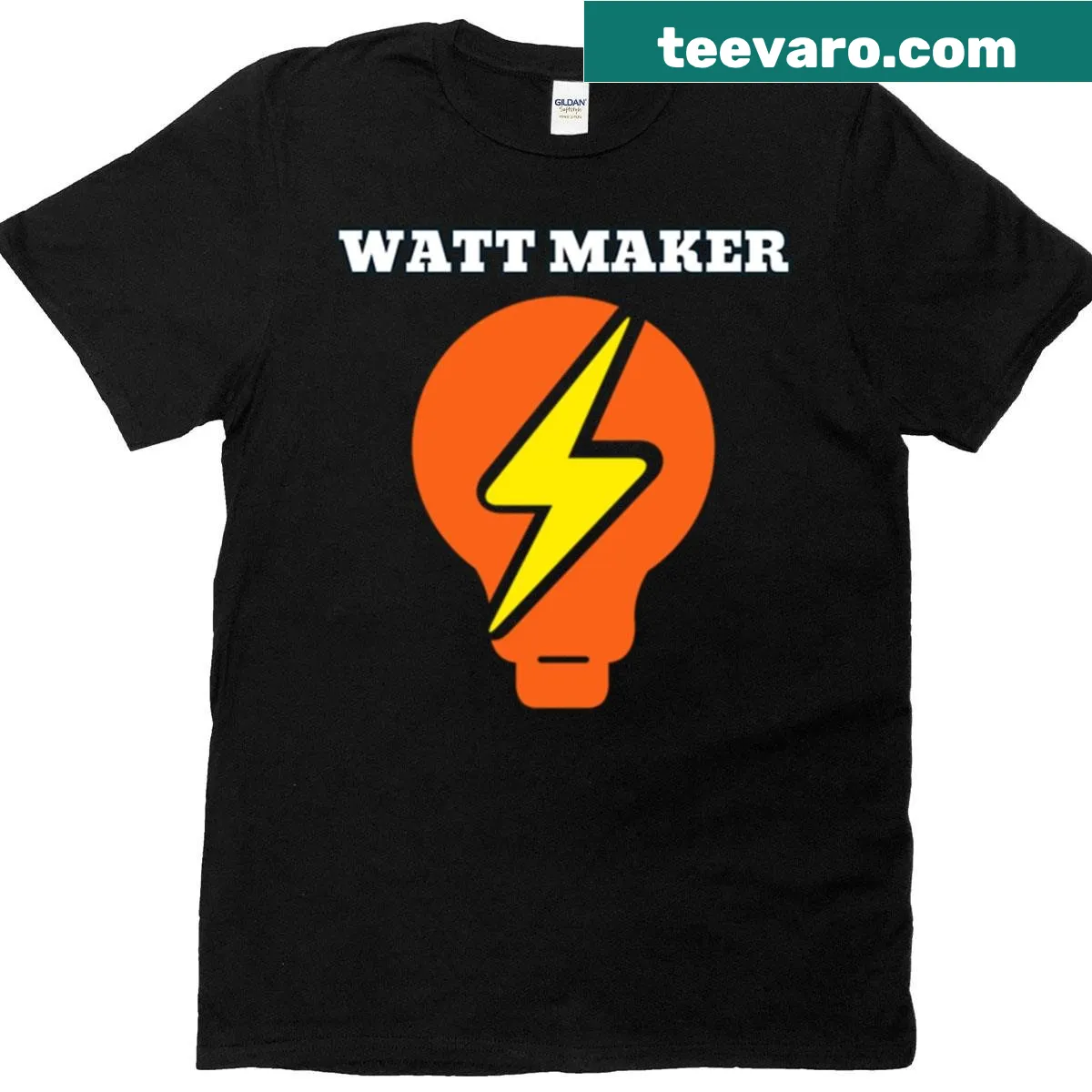 T-shirt featuring a silhouette design representing solar energy lifestyle — on a men's t-shirt