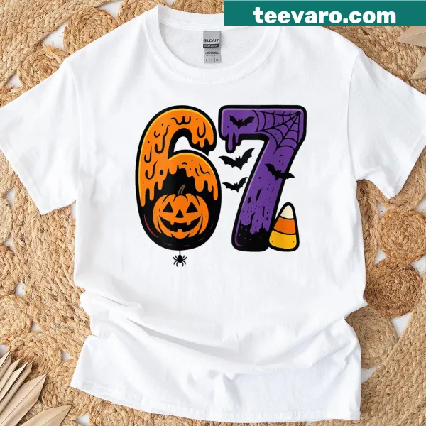 Cute ice cream Halloween T-shirt with spooky design for women