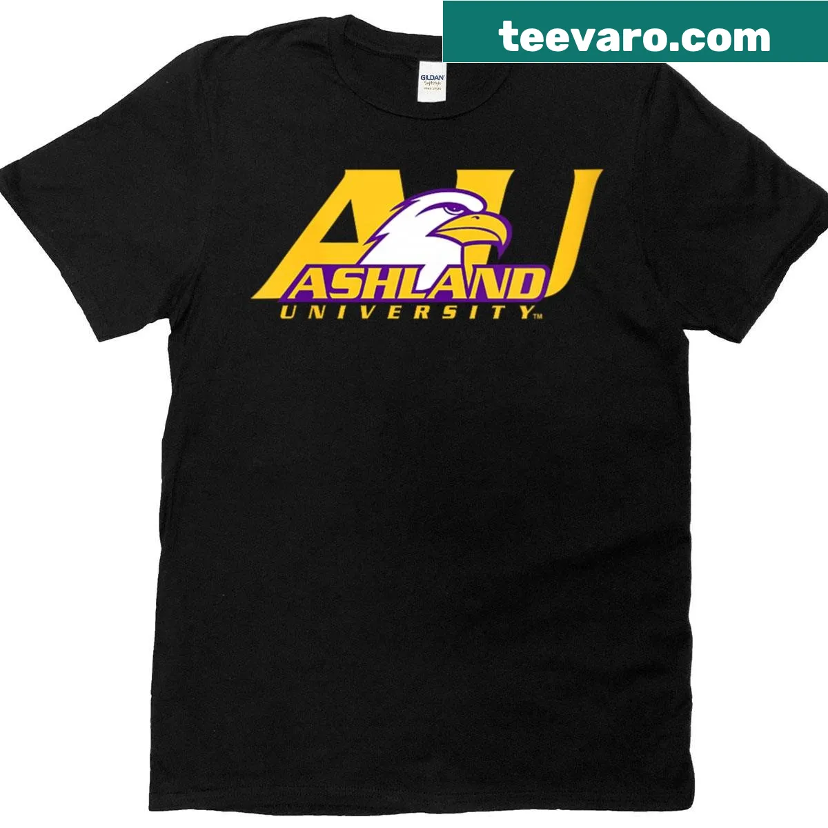 Ashland University Eagles logo t-shirt for women. — on a men's t-shirt