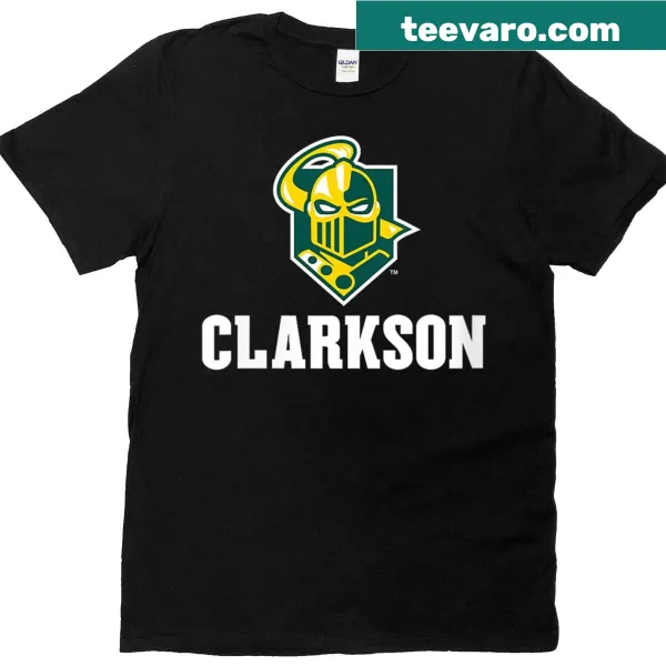 Women's T-shirt featuring Clarkson University Golden Knights logo
