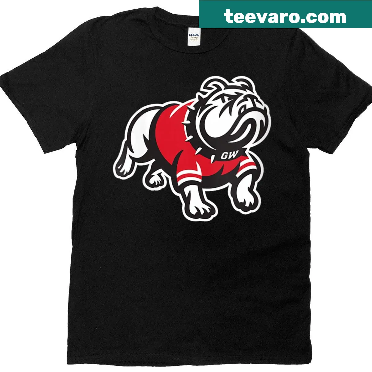 T-shirt featuring the Gardner-Webb University Bulldogs logo — on a men's t-shirt